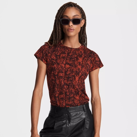 rag & bone allover snake print tee XS - Picture 2 of 10